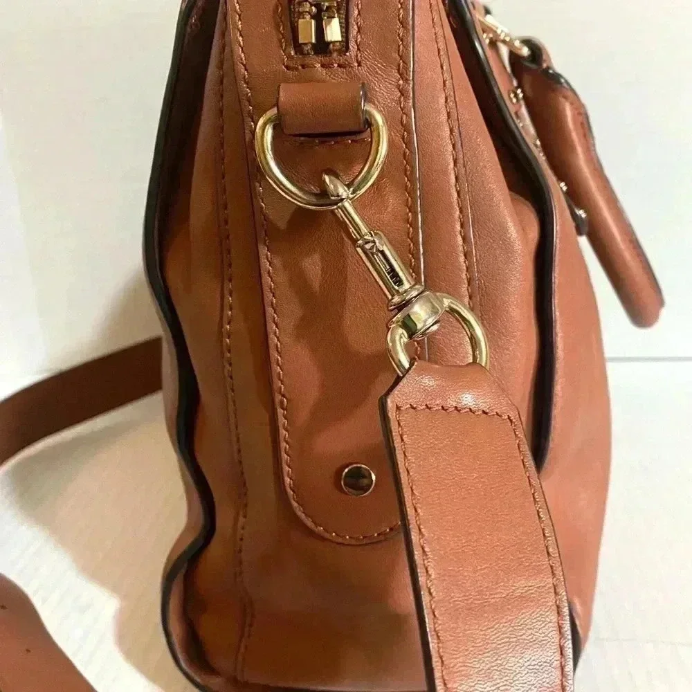 Rebecca Minkoff brown leather satchel handbag